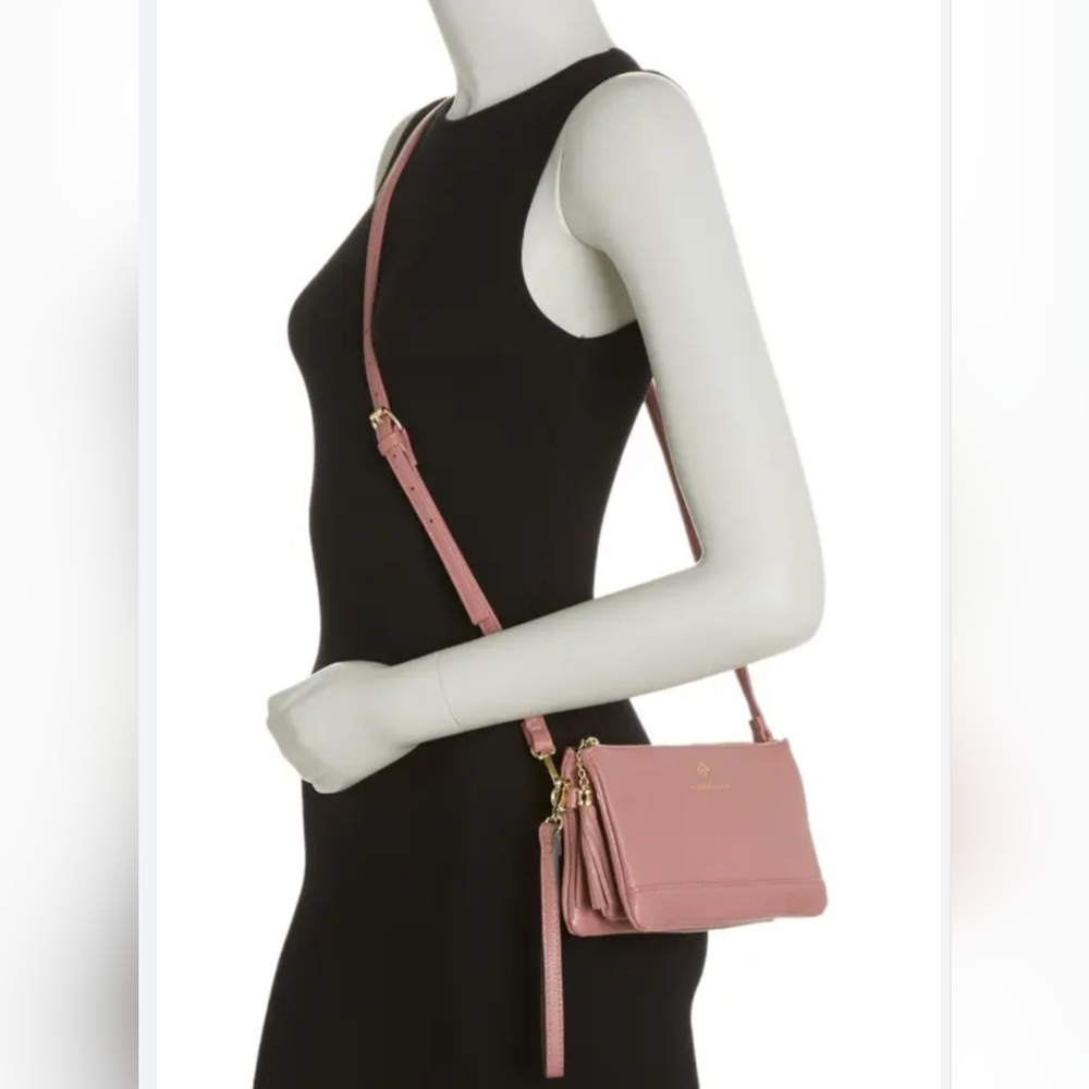 NWT Nanette Lepore Rosewater Color Crossbody Triple Seccion